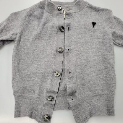 【中古品】【レディース】 AMI ALEXANDRE MATTIUSSI アミアレクサンドレマチウシ AMI DE COEUR アミ ドゥ クール ショートスリーブ カーディガン トップス 半袖 168-260812-cs-11-izu サイズ：S カラー：グレー 万代Net店
