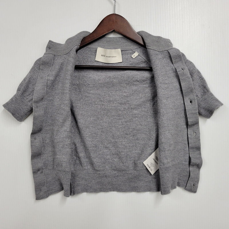 【中古品】【レディース】 AMI ALEXANDRE MATTIUSSI アミアレクサンドレマチウシ AMI DE COEUR アミ ドゥ クール ショートスリーブ カーディガン トップス 半袖 168-260812-cs-11-izu サイズ：S カラー：グレー 万代Net店