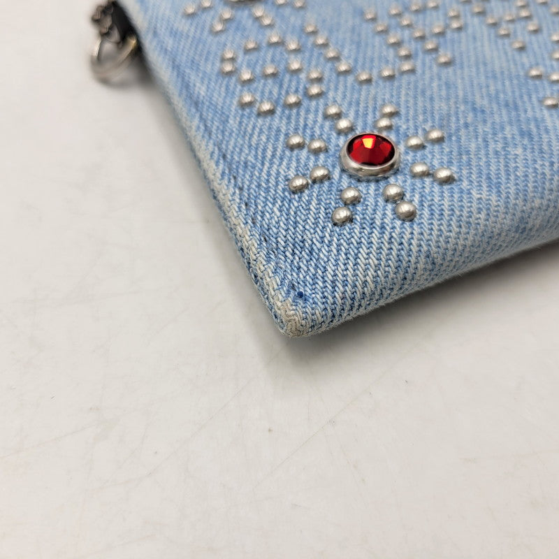 【中古品】【メンズ/レディース】 Supreme シュプリーム × HOLLYWOOD TRADING COMPANY ハリウッドトレーディングカンパニー STUDDED WALLET DENIM スタッズデニムウォレット 財布 200-260811-as-02-izu カラー：インディゴ 万代Net店
