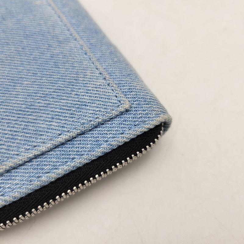 【中古品】【メンズ/レディース】 Supreme シュプリーム × HOLLYWOOD TRADING COMPANY ハリウッドトレーディングカンパニー STUDDED WALLET DENIM スタッズデニムウォレット 財布 200-260811-as-02-izu カラー：インディゴ 万代Net店