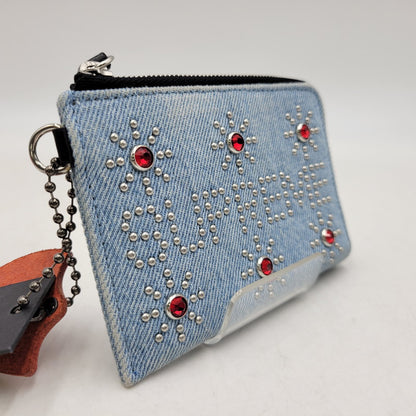 【中古品】【メンズ/レディース】 Supreme シュプリーム × HOLLYWOOD TRADING COMPANY ハリウッドトレーディングカンパニー STUDDED WALLET DENIM スタッズデニムウォレット 財布 200-260811-as-02-izu カラー：インディゴ 万代Net店