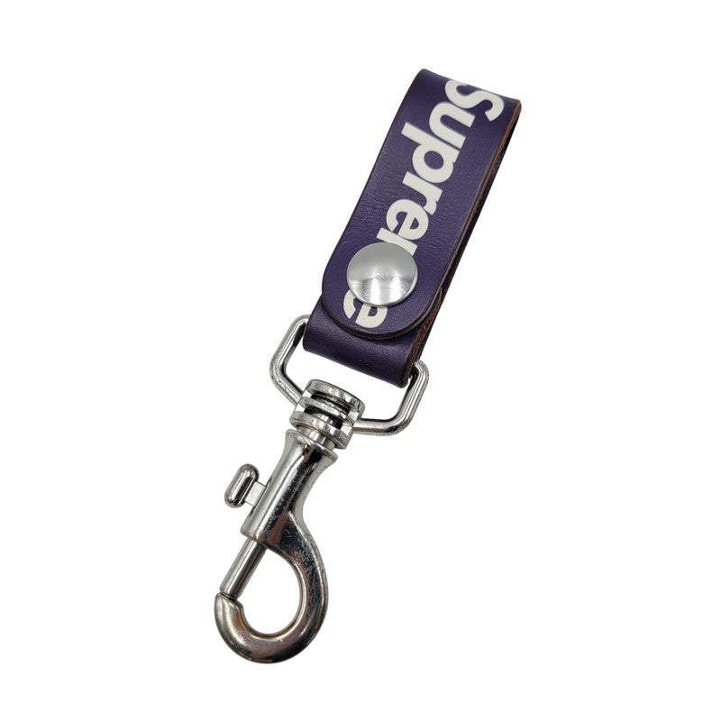 【中古品】【メンズ/レディース】 SUPREME シュプリーム 21SS LEATHER KEY LOOP レザー キー ループ 小物 192-260819-cs-11-izu カラー：パープル 万代Net店