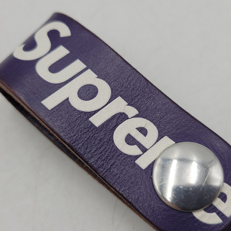 【中古品】【メンズ/レディース】 SUPREME シュプリーム 21SS LEATHER KEY LOOP レザー キー ループ 小物 192-260819-cs-11-izu カラー：パープル 万代Net店