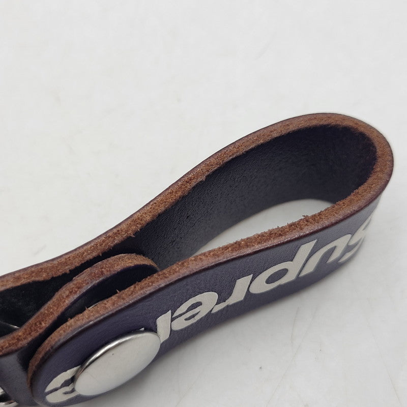 【中古品】【メンズ/レディース】 SUPREME シュプリーム 21SS LEATHER KEY LOOP レザー キー ループ 小物 192-260819-cs-11-izu カラー：パープル 万代Net店