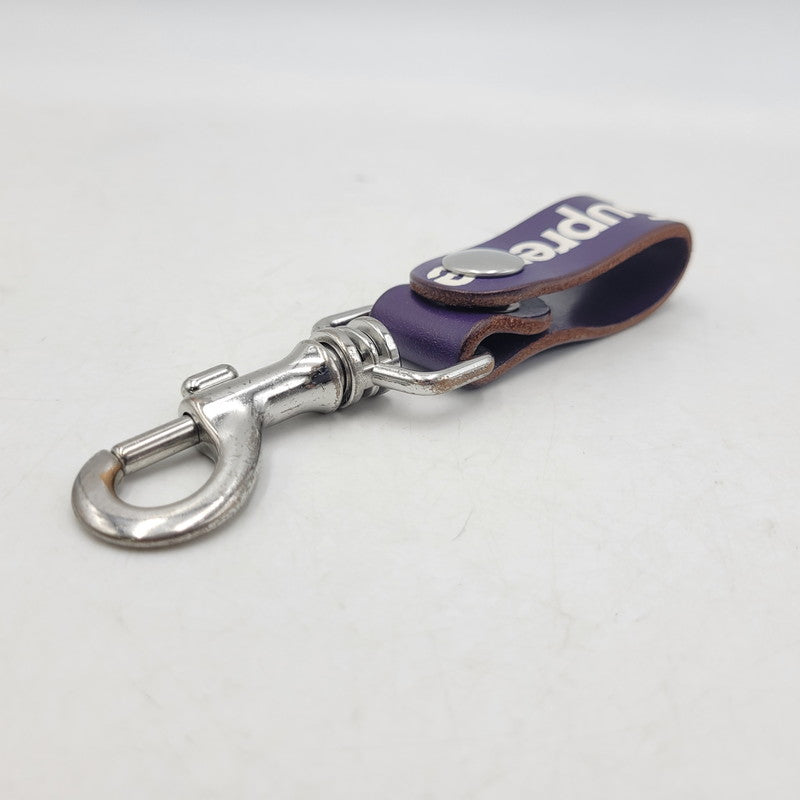 【中古品】【メンズ/レディース】 SUPREME シュプリーム 21SS LEATHER KEY LOOP レザー キー ループ 小物 192-260819-cs-11-izu カラー：パープル 万代Net店