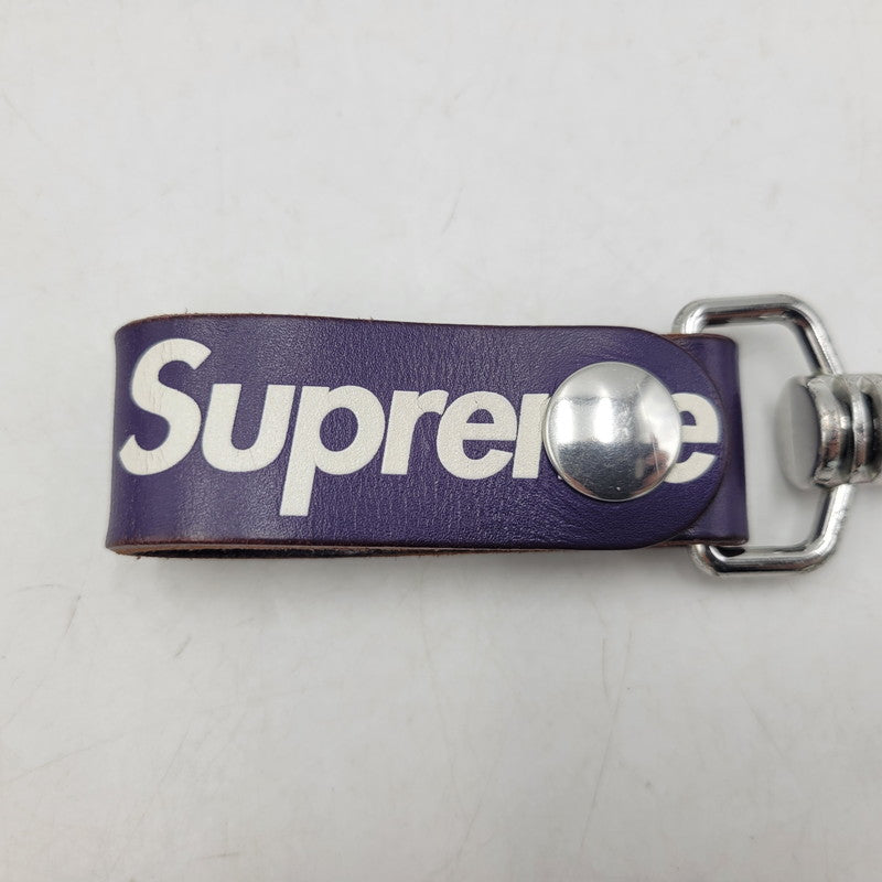 【中古品】【メンズ/レディース】 SUPREME シュプリーム 21SS LEATHER KEY LOOP レザー キー ループ 小物 192-260819-cs-11-izu カラー：パープル 万代Net店