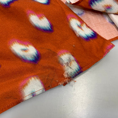 【現状渡し品】【メンズ】 Iroquois イロコイ GLITCH LEOPARD BIG SH 377105 グリッチ レオパード ビッグシャツ 長袖 140-260830-as-06-izu サイズ：2 カラー：オレンジ系 万代Net店