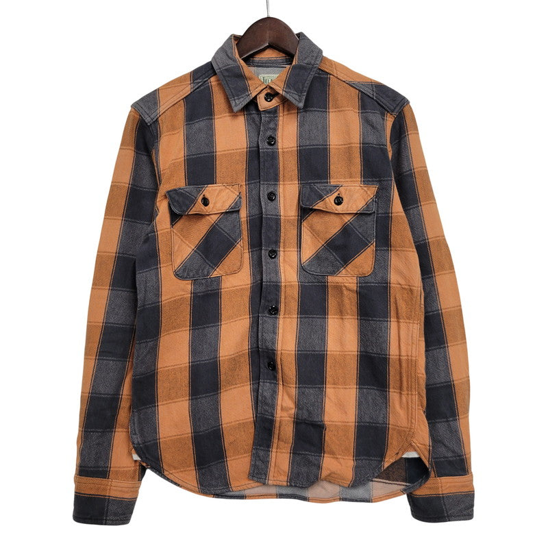 【中古品】【メンズ】 JELADO ジェラード HEAVY FLANNEL SHIRT ヘビー フランネル シャツ トップス 長袖 145-260824-ya-08-izu サイズ：M カラー：オレンジ×グレー 万代Net店