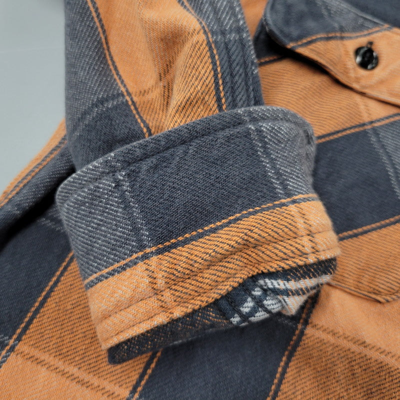 【中古品】【メンズ】 JELADO ジェラード HEAVY FLANNEL SHIRT ヘビー フランネル シャツ トップス 長袖 145-260824-ya-08-izu サイズ：M カラー：オレンジ×グレー 万代Net店