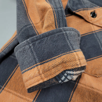 【中古品】【メンズ】 JELADO ジェラード HEAVY FLANNEL SHIRT ヘビー フランネル シャツ トップス 長袖 145-260824-ya-08-izu サイズ：M カラー：オレンジ×グレー 万代Net店