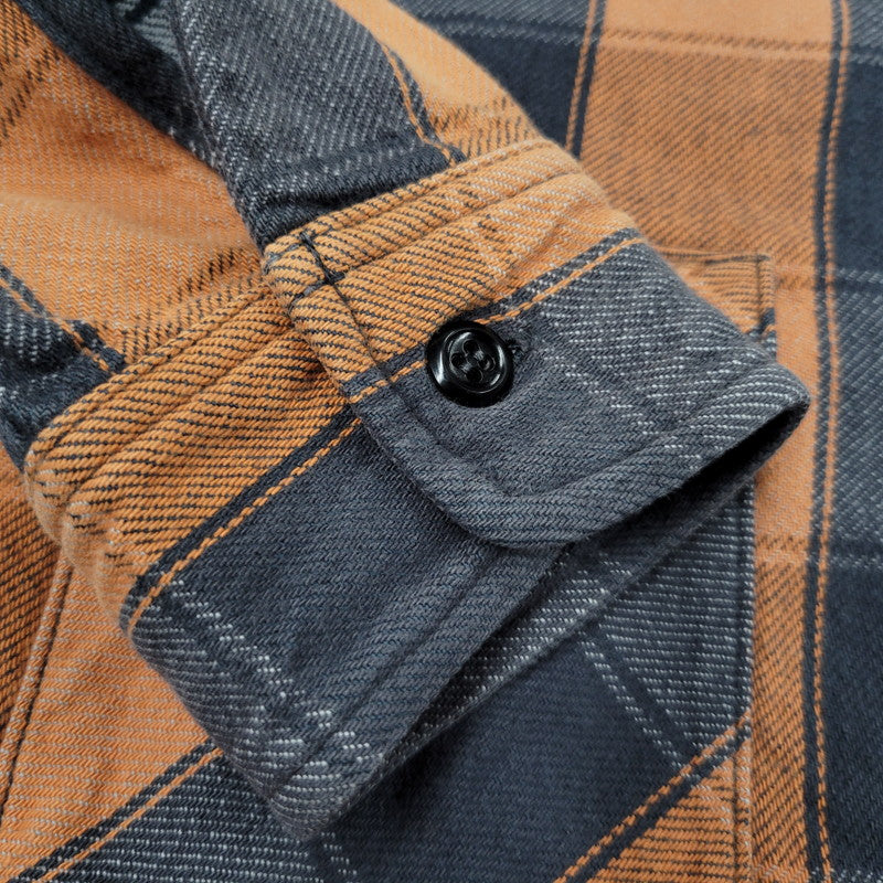 【中古品】【メンズ】 JELADO ジェラード HEAVY FLANNEL SHIRT ヘビー フランネル シャツ トップス 長袖 145-260824-ya-08-izu サイズ：M カラー：オレンジ×グレー 万代Net店