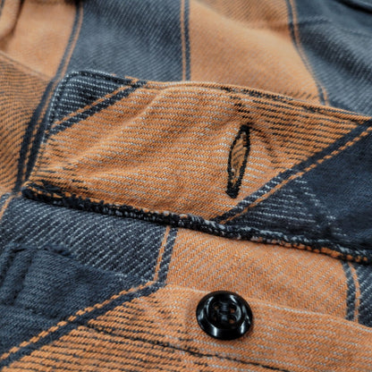 【中古品】【メンズ】 JELADO ジェラード HEAVY FLANNEL SHIRT ヘビー フランネル シャツ トップス 長袖 145-260824-ya-08-izu サイズ：M カラー：オレンジ×グレー 万代Net店