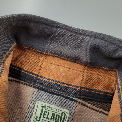 【中古品】【メンズ】 JELADO ジェラード HEAVY FLANNEL SHIRT ヘビー フランネル シャツ トップス 長袖 145-260824-ya-08-izu サイズ：M カラー：オレンジ×グレー 万代Net店