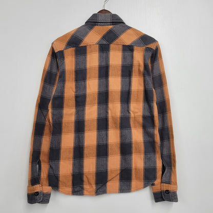 【中古品】【メンズ】 JELADO ジェラード HEAVY FLANNEL SHIRT ヘビー フランネル シャツ トップス 長袖 145-260824-ya-08-izu サイズ：M カラー：オレンジ×グレー 万代Net店