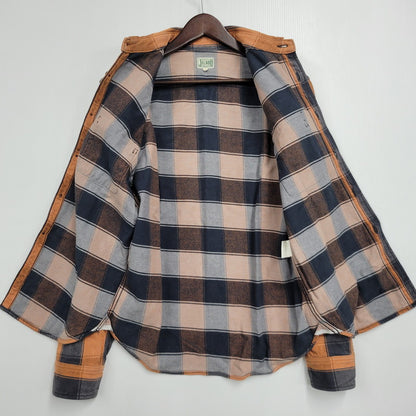 【中古品】【メンズ】 JELADO ジェラード HEAVY FLANNEL SHIRT ヘビー フランネル シャツ トップス 長袖 145-260824-ya-08-izu サイズ：M カラー：オレンジ×グレー 万代Net店