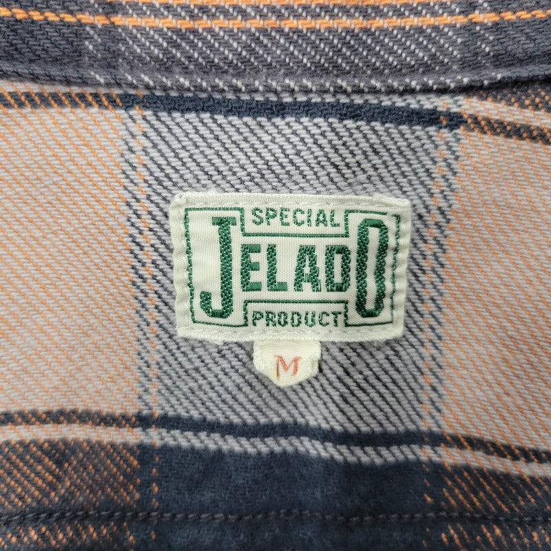 【中古品】【メンズ】 JELADO ジェラード HEAVY FLANNEL SHIRT ヘビー フランネル シャツ トップス 長袖 145-260824-ya-08-izu サイズ：M カラー：オレンジ×グレー 万代Net店