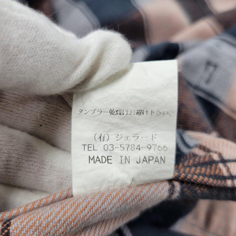 【中古品】【メンズ】 JELADO ジェラード HEAVY FLANNEL SHIRT ヘビー フランネル シャツ トップス 長袖 145-260824-ya-08-izu サイズ：M カラー：オレンジ×グレー 万代Net店