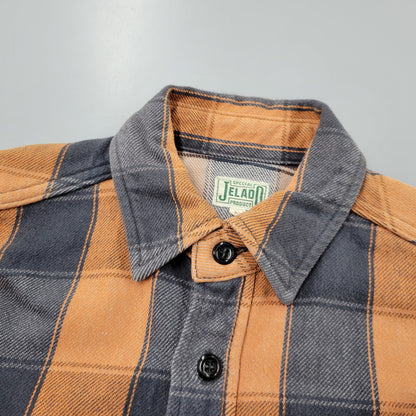 【中古品】【メンズ】 JELADO ジェラード HEAVY FLANNEL SHIRT ヘビー フランネル シャツ トップス 長袖 145-260824-ya-08-izu サイズ：M カラー：オレンジ×グレー 万代Net店