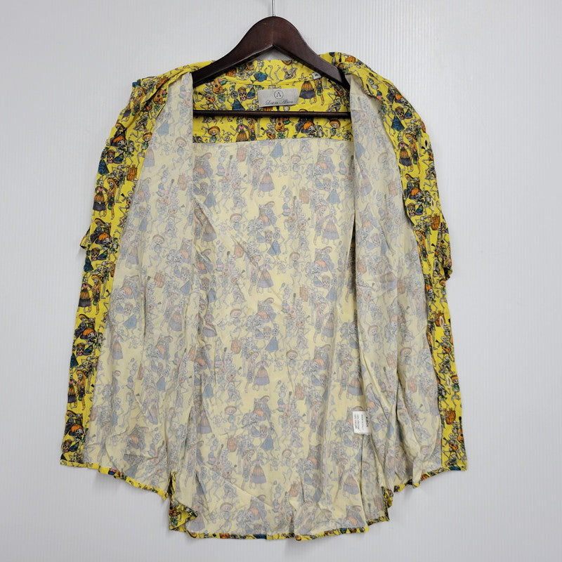 【中古品】【メンズ】 LOST IN ALBION ロスト・イン・アルビオン 9085-1701 RAYON SKULL S S SHIRT レーヨン スカル ショートスリーブ シャツ トップス 半袖 141-260824-ya-07-izu サイズ：M（48） カラー：イエロー 万代Net店