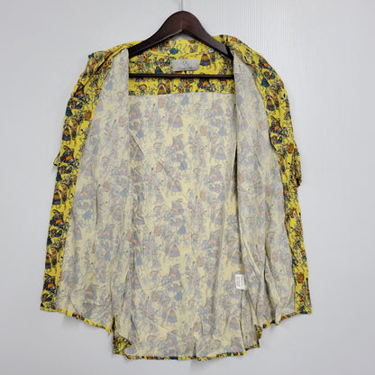 【中古品】【メンズ】 LOST IN ALBION ロスト・イン・アルビオン 9085-1701 RAYON SKULL S S SHIRT レーヨン スカル ショートスリーブ シャツ トップス 半袖 141-260824-ya-07-izu サイズ：M（48） カラー：イエロー 万代Net店