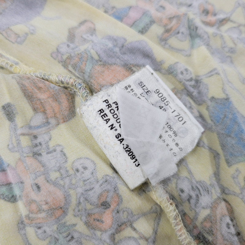 【中古品】【メンズ】 LOST IN ALBION ロスト・イン・アルビオン 9085-1701 RAYON SKULL S S SHIRT レーヨン スカル ショートスリーブ シャツ トップス 半袖 141-260824-ya-07-izu サイズ：M（48） カラー：イエロー 万代Net店