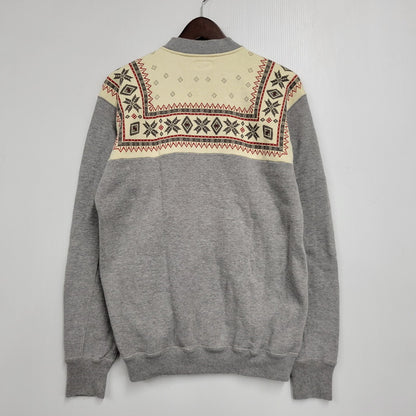 【中古品】【メンズ】 THE FLAT HEAD ザ フラット ヘッド 雪柄 ZIP UP SWEATSHIRT ジップアップ スウェット シャツ トップス 長袖 145-260824-ya-09-izu サイズ：40 カラー：グレー 万代Net店