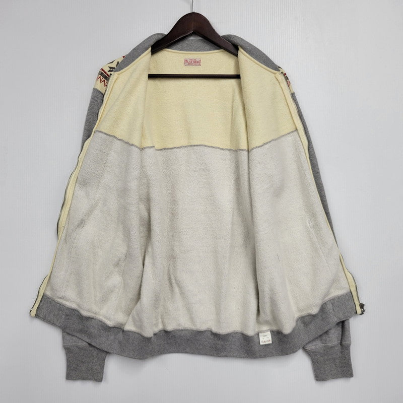 【中古品】【メンズ】 THE FLAT HEAD ザ フラット ヘッド 雪柄 ZIP UP SWEATSHIRT ジップアップ スウェット シャツ トップス 長袖 145-260824-ya-09-izu サイズ：40 カラー：グレー 万代Net店