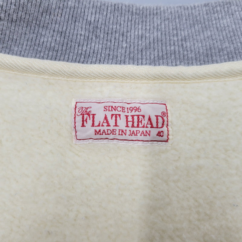 【中古品】【メンズ】 THE FLAT HEAD ザ フラット ヘッド 雪柄 ZIP UP SWEATSHIRT ジップアップ スウェット シャツ トップス 長袖 145-260824-ya-09-izu サイズ：40 カラー：グレー 万代Net店