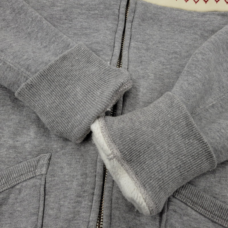 【中古品】【メンズ】 THE FLAT HEAD ザ フラット ヘッド 雪柄 ZIP UP SWEATSHIRT ジップアップ スウェット シャツ トップス 長袖 145-260824-ya-09-izu サイズ：40 カラー：グレー 万代Net店