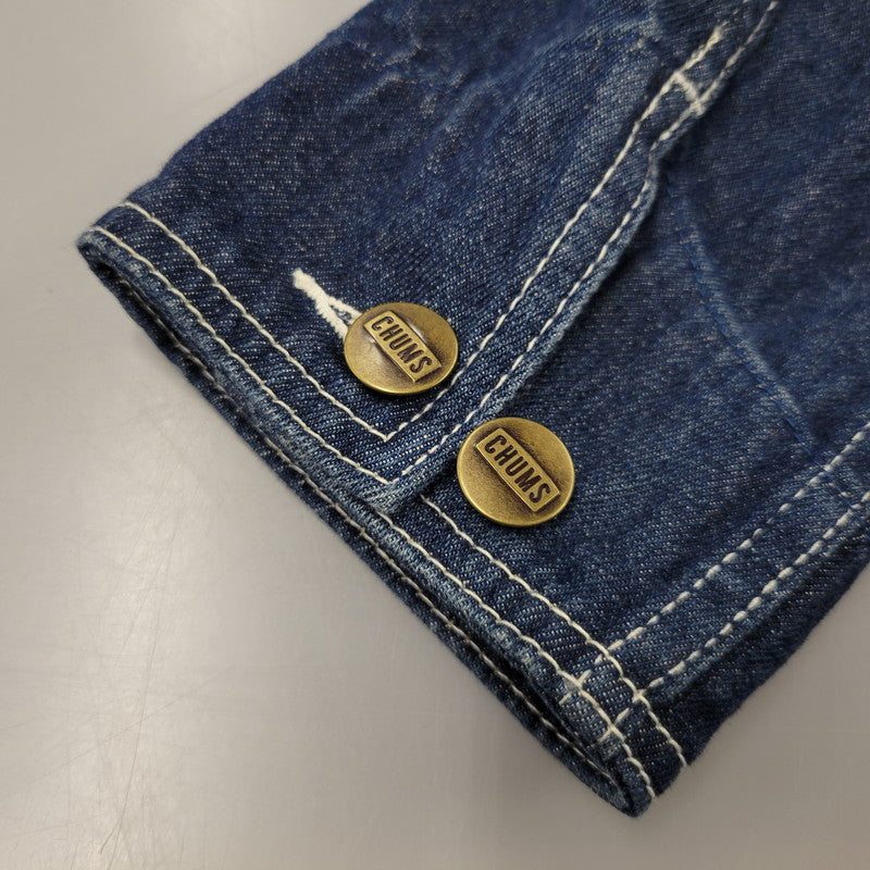 【中古品】【メンズ】 CHUMS チャムス CH04-1065 DENIM COVERALL デニム カバーオール　アウター 144-260824-ya-14-izu サイズ：S カラー：インディゴ 万代Net店
