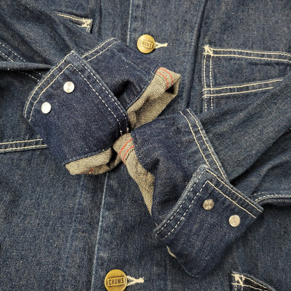 【中古品】【メンズ】 CHUMS チャムス CH04-1065 DENIM COVERALL デニム カバーオール　アウター 144-260824-ya-14-izu サイズ：S カラー：インディゴ 万代Net店