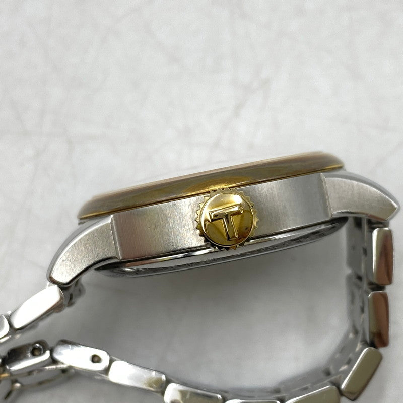 【中古品】【メンズ/レディース】 TISSOT ティソ T099207A CHEMIN DES TOURELLES POWERMATIC 80 MOTHER OF PEARL DIAL AUTOMATIC DATE WATCH 時計 197-260813-kh-01-izu カラー：シルバー×ゴールド 万代Net店