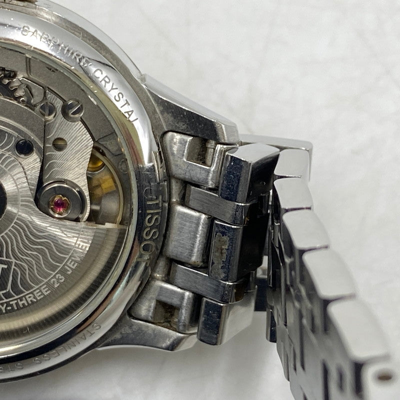 【中古品】【メンズ/レディース】 TISSOT ティソ T099207A CHEMIN DES TOURELLES POWERMATIC 80 MOTHER OF PEARL DIAL AUTOMATIC DATE WATCH 時計 197-260813-kh-01-izu カラー：シルバー×ゴールド 万代Net店