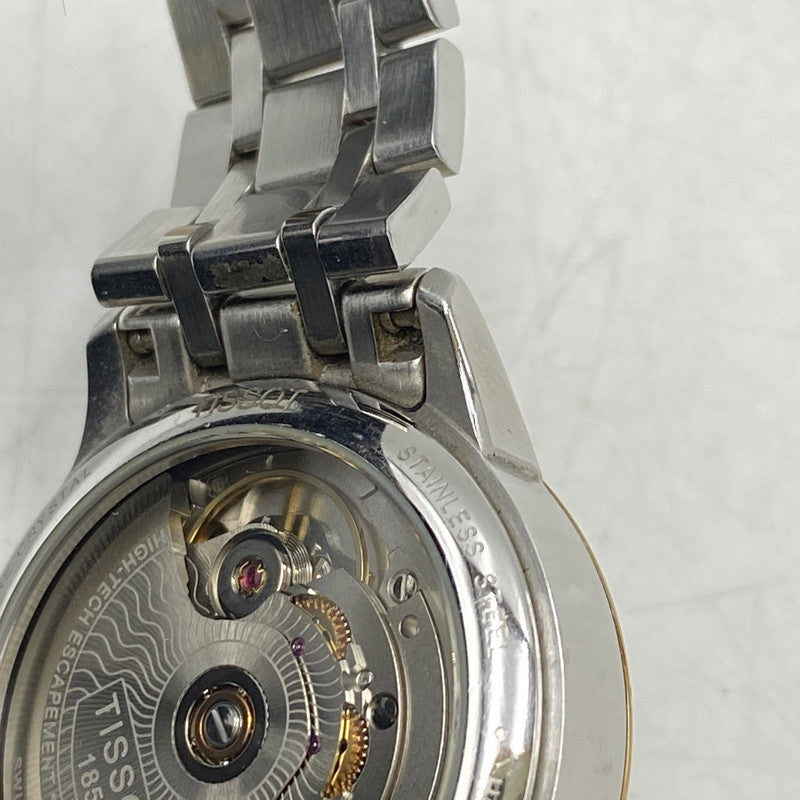 【中古品】【メンズ/レディース】 TISSOT ティソ T099207A CHEMIN DES TOURELLES POWERMATIC 80 MOTHER OF PEARL DIAL AUTOMATIC DATE WATCH 時計 197-260813-kh-01-izu カラー：シルバー×ゴールド 万代Net店