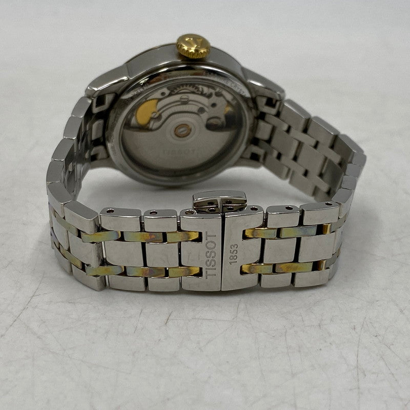 【中古品】【メンズ/レディース】 TISSOT ティソ T099207A CHEMIN DES TOURELLES POWERMATIC 80 MOTHER OF PEARL DIAL AUTOMATIC DATE WATCH 時計 197-260813-kh-01-izu カラー：シルバー×ゴールド 万代Net店