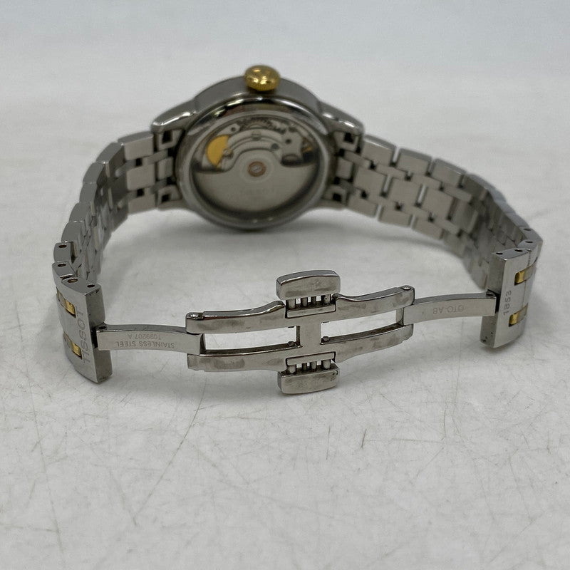 【中古品】【メンズ/レディース】 TISSOT ティソ T099207A CHEMIN DES TOURELLES POWERMATIC 80 MOTHER OF PEARL DIAL AUTOMATIC DATE WATCH 時計 197-260813-kh-01-izu カラー：シルバー×ゴールド 万代Net店