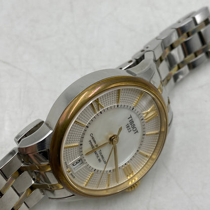 【中古品】【メンズ/レディース】 TISSOT ティソ T099207A CHEMIN DES TOURELLES POWERMATIC 80 MOTHER OF PEARL DIAL AUTOMATIC DATE WATCH 時計 197-260813-kh-01-izu カラー：シルバー×ゴールド 万代Net店