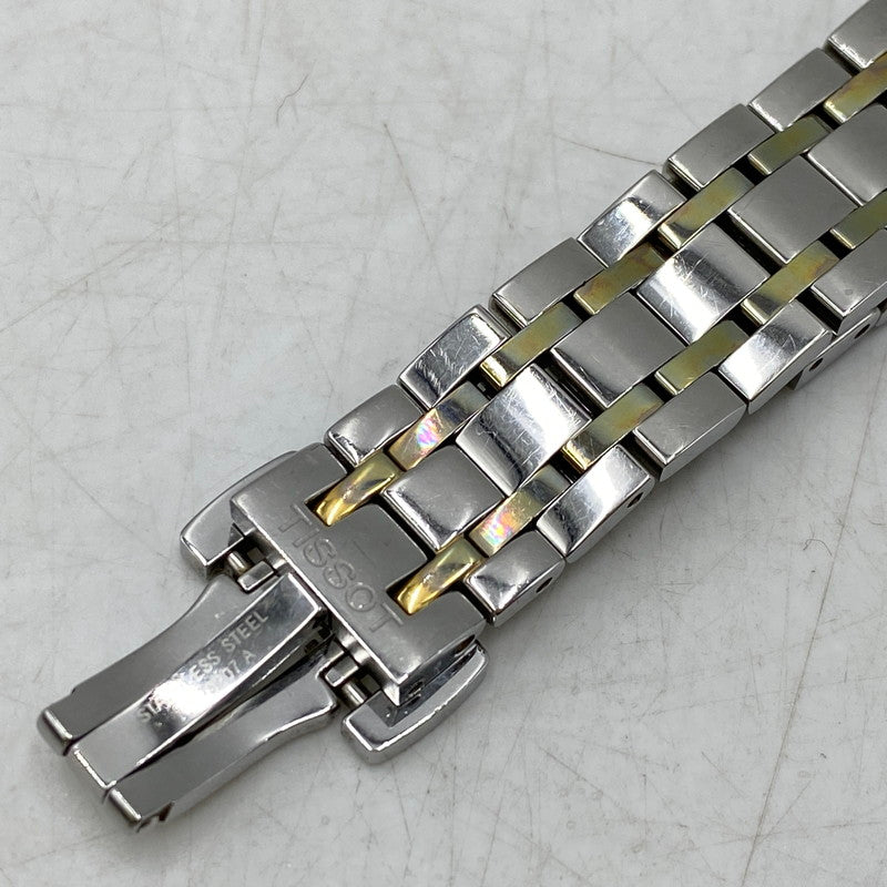 【中古品】【メンズ/レディース】 TISSOT ティソ T099207A CHEMIN DES TOURELLES POWERMATIC 80 MOTHER OF PEARL DIAL AUTOMATIC DATE WATCH 時計 197-260813-kh-01-izu カラー：シルバー×ゴールド 万代Net店