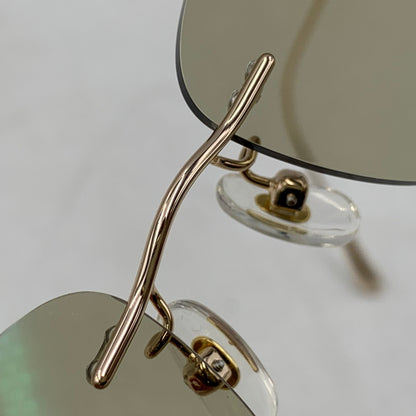【中古品】【メンズ/レディース】 JINS TODAY ジンズ トゥデイ UTP-26S-177AC 26SS RIMLESS SUNGLASSES リムレス サングラス 203-260824-ya-31-izu サイズ：55口-17-142 カラー：ゴールド 万代Net店