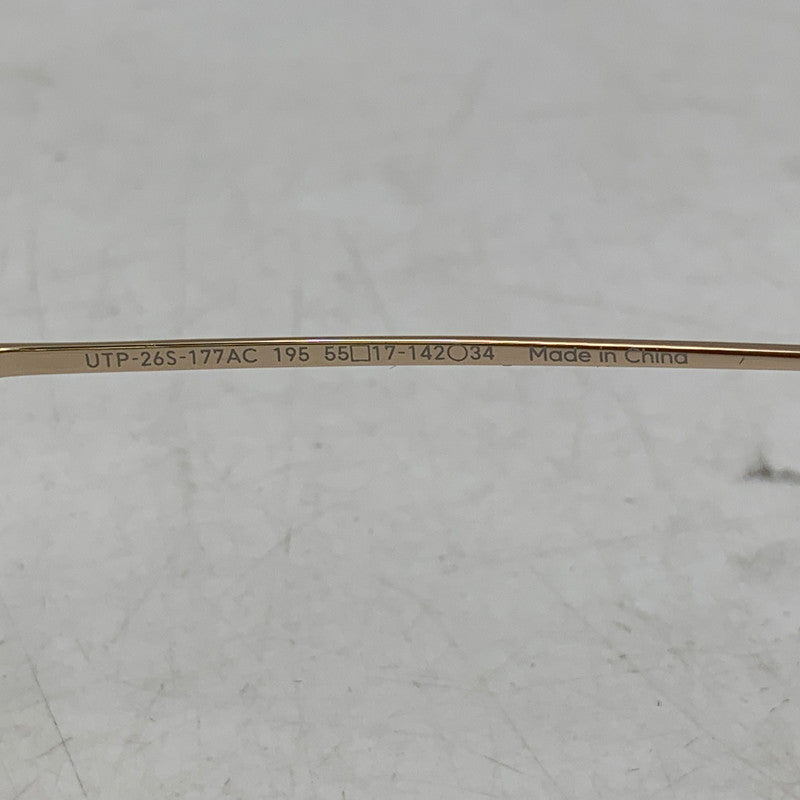 【中古品】【メンズ/レディース】 JINS TODAY ジンズ トゥデイ UTP-26S-177AC 26SS RIMLESS SUNGLASSES リムレス サングラス 203-260824-ya-31-izu サイズ：55口-17-142 カラー：ゴールド 万代Net店