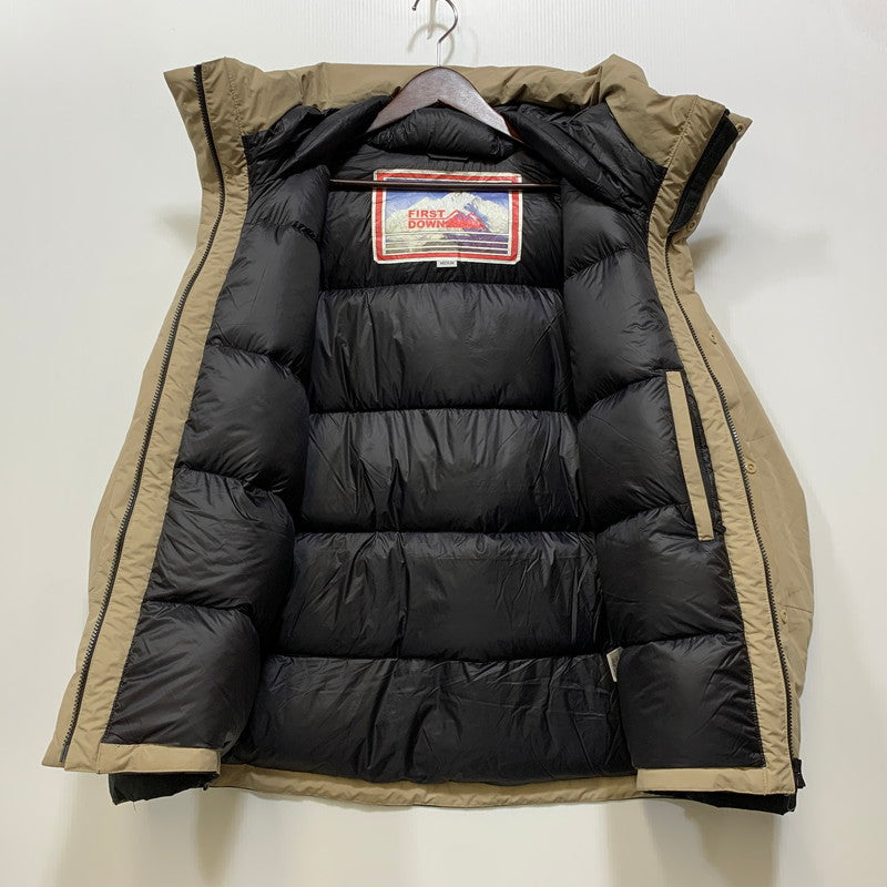 【中古品】【メンズ】 FIRST DOWN ファーストダウン F342520 WRAP DOWN PARKA DICROS MAURI ラップ ダウン パーカー ディクロス マウリ アウター 144-260825-cs-07-izu サイズ：M カラー：ベージュ×ブラック 万代Net店