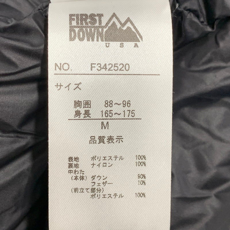 【中古品】【メンズ】 FIRST DOWN ファーストダウン F342520 WRAP DOWN PARKA DICROS MAURI ラップ ダウン パーカー ディクロス マウリ アウター 144-260825-cs-07-izu サイズ：M カラー：ベージュ×ブラック 万代Net店