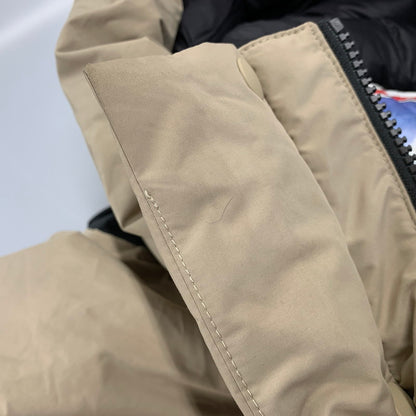 【中古品】【メンズ】 FIRST DOWN ファーストダウン F342520 WRAP DOWN PARKA DICROS MAURI ラップ ダウン パーカー ディクロス マウリ アウター 144-260825-cs-07-izu サイズ：M カラー：ベージュ×ブラック 万代Net店