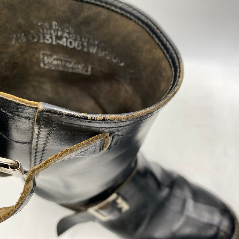【現状渡し品】【メンズ/レディース】 BUCO ブコ REAL MCCOY'S リアルマッコイズ D131-4061#9900 HORSE HIDE ENGINEER BOOTS ホース ハイド エンジニア ブーツ 靴 164-260813-kh-04-izu サイズ：7 1/2 カラー：ブラック 万代Net店