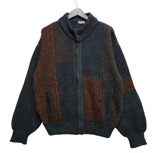 【中古品】【メンズ】 BEL MONDO ベルモンド LAMPO ZIP LAMA WOOL ACRYLIC ZIP KNIT SHIRT ラマウール アクリル ジップ ニット 146-260824-as-06-izu サイズ：50 カラー：マルチカラー 万代Net店