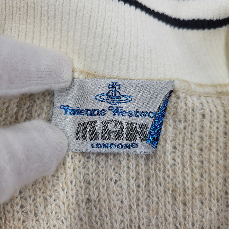 【中古品】【メンズ】 Vivienne WestwoodMAN ヴィヴィアンウエストウッドマン ORB POLO SHIRT 355-16421 オーブ ポロシャツ 141-260824-as-01-izu サイズ：M カラー：アイボリー 万代Net店
