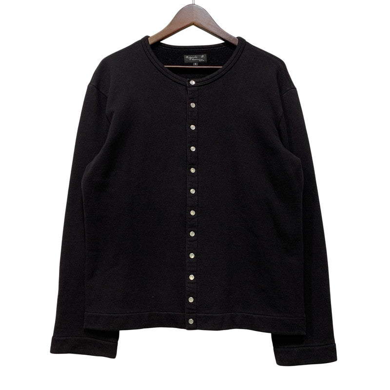 【中古品】【メンズ】 agnes b. HOMME アニエスベーオム SNAP CARDIGAN ET84M001 スナップカーディガン 141-260813-as-01-izu サイズ：2 カラー：ブラック 万代Net店