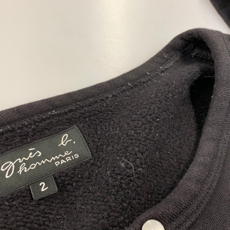 【中古品】【メンズ】 agnes b. HOMME アニエスベーオム SNAP CARDIGAN ET84M001 スナップカーディガン 141-260813-as-01-izu サイズ：2 カラー：ブラック 万代Net店