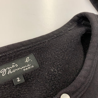 【中古品】【メンズ】 agnes b. HOMME アニエスベーオム SNAP CARDIGAN ET84M001 スナップカーディガン 141-260813-as-01-izu サイズ：2 カラー：ブラック 万代Net店