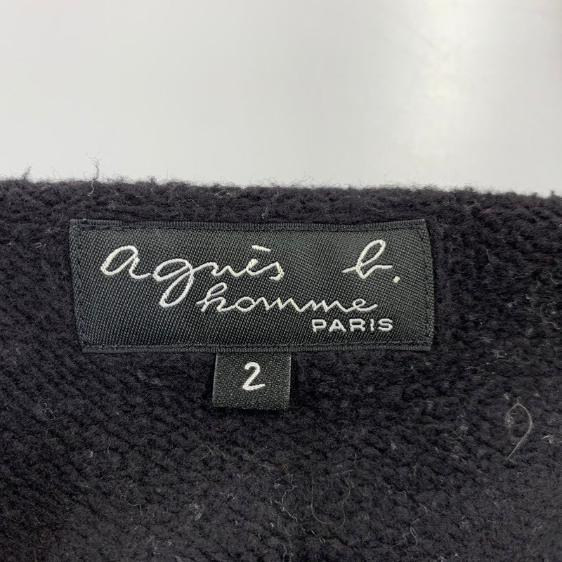 【中古品】【メンズ】 agnes b. HOMME アニエスベーオム SNAP CARDIGAN ET84M001 スナップカーディガン 141-260813-as-01-izu サイズ：2 カラー：ブラック 万代Net店